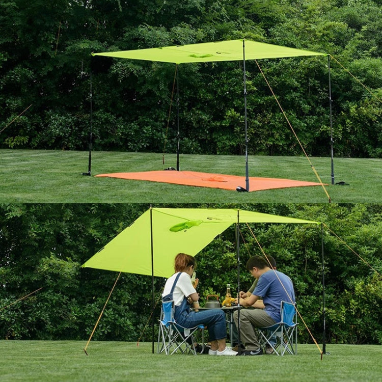Naturehike 210T Plaid Outdoor Rain Poncho 3 In 1 Canopy Riding Travel Portable Backpacking Raincoat(Green)