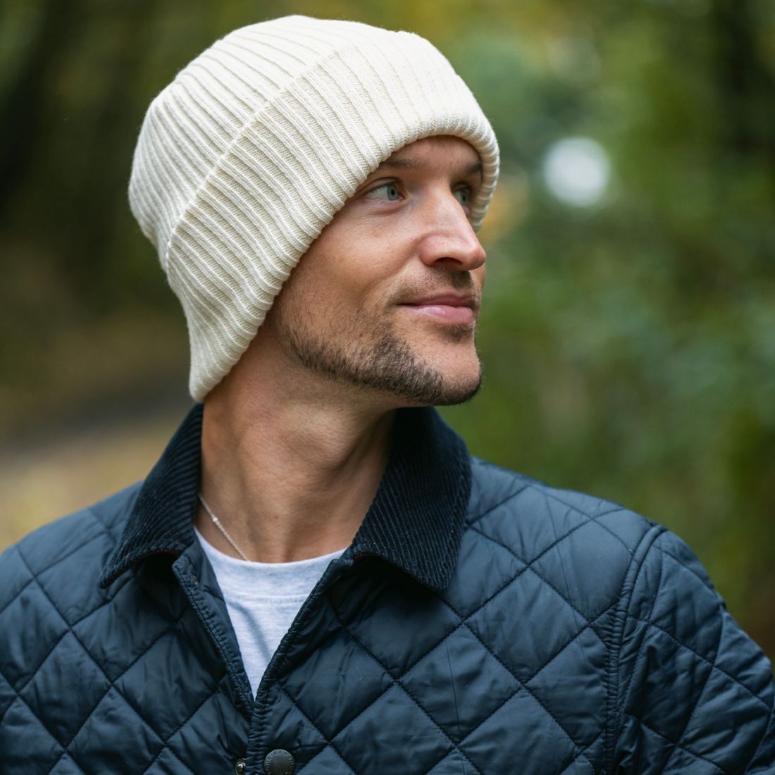 Organic Cotton Beanie - Cream