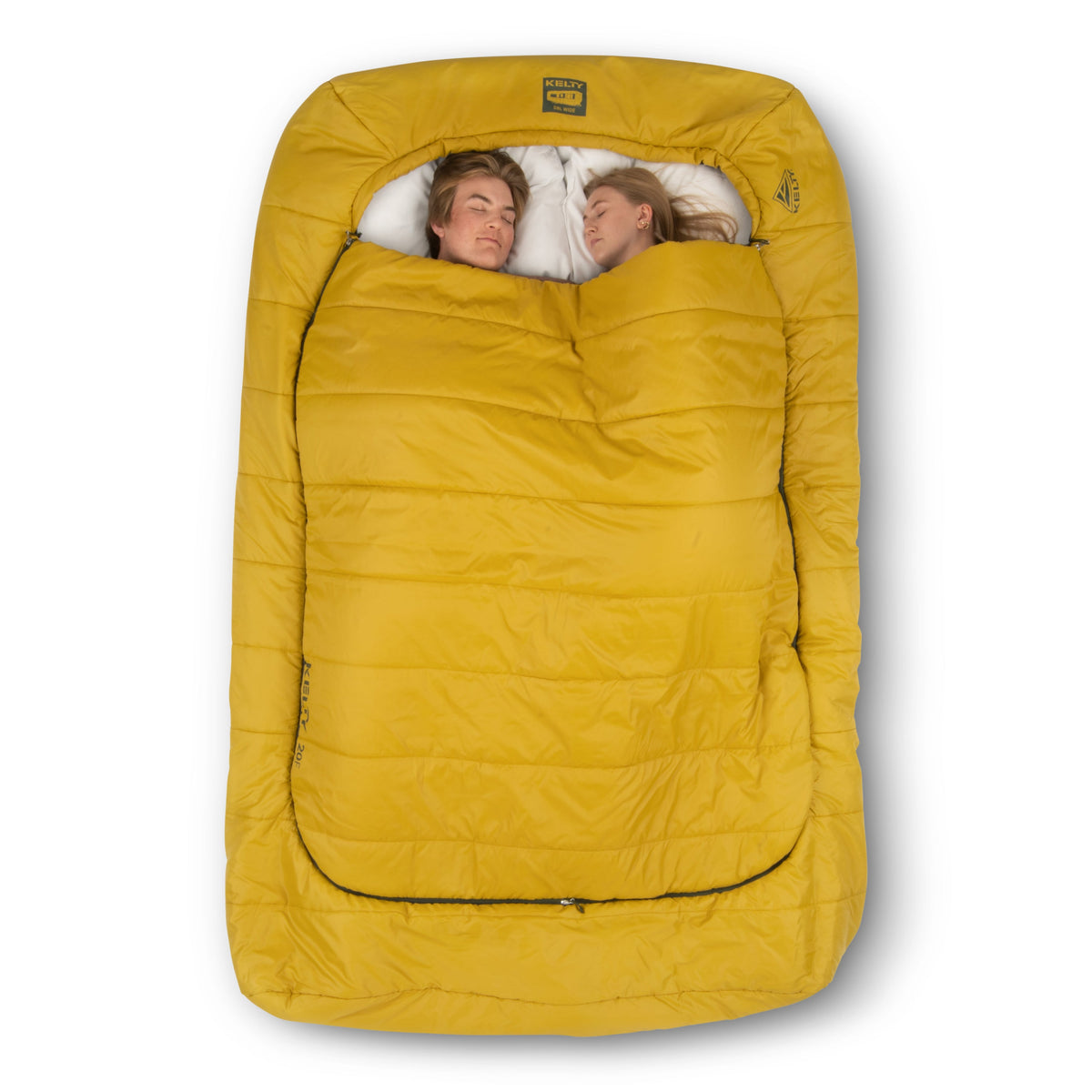 Kelty Tru Comfort Doublewide 20F Sleeping Bag in Olive Oil / Gamescape