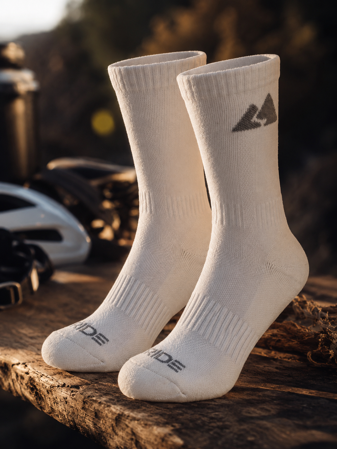 Off-White Merino Wool Hiking Socks