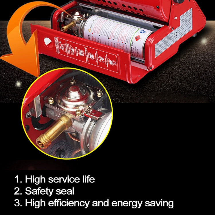 Multifunctional Portable Outdoor Camping Trip Gas Heater Gas Stove Burner, Powered by Dual Gas Tank (Not Included), Dual Gas Tank