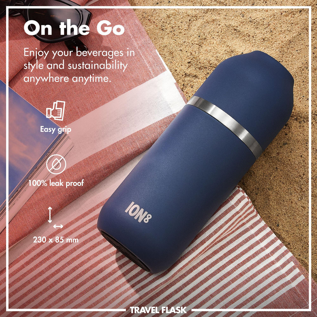 Luma Vacuum Insulated, Flask & Mug, Ash Navy, 700ml (24oz)