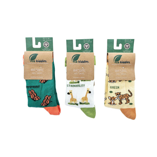 GREEN GUARDIANS ORGANIC COTTON KIDS SOCKS BUNDLE